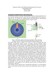 Spinning disk operational guide - Biology