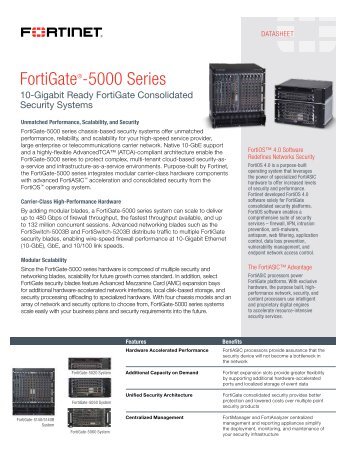 Fortigate-5000 Series Datasheet - Layer7Solutions.com