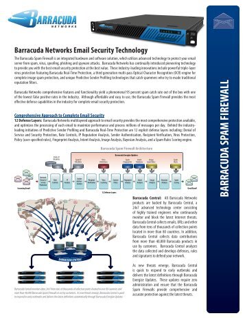 Barracuda Networks Email Security Technology Datasheet - Perimetec