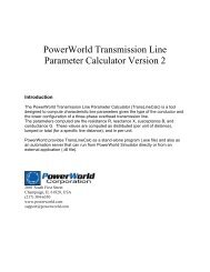 PowerWorld Transmission Line Parameter Calculator Version 2