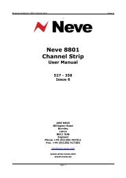 Neve 8801 Channel Strip - Ams-neve.info