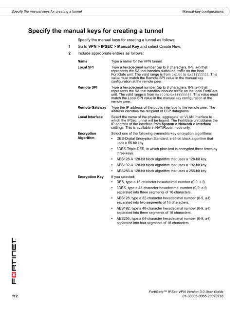 FortiGate IPSec VPN User Guide - FirewallShop.com