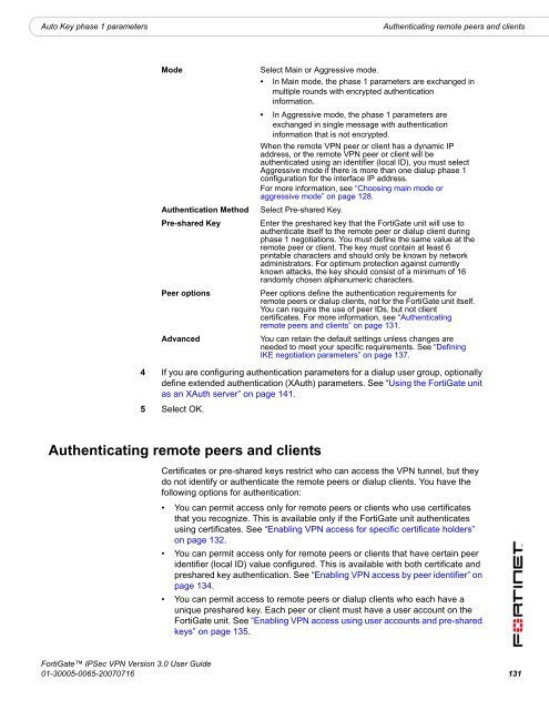 FortiGate IPSec VPN User Guide - FirewallShop.com