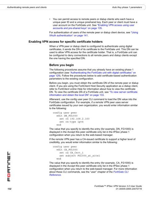 FortiGate IPSec VPN User Guide - FirewallShop.com