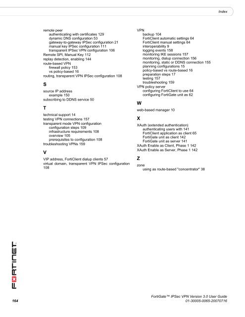 FortiGate IPSec VPN User Guide - FirewallShop.com