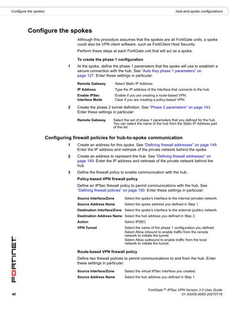 FortiGate IPSec VPN User Guide - FirewallShop.com