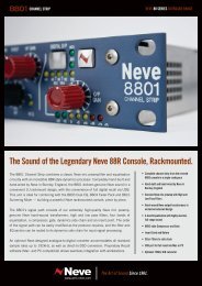 The Sound of the Legendary Neve 88R Console ... - Ams-neve.info