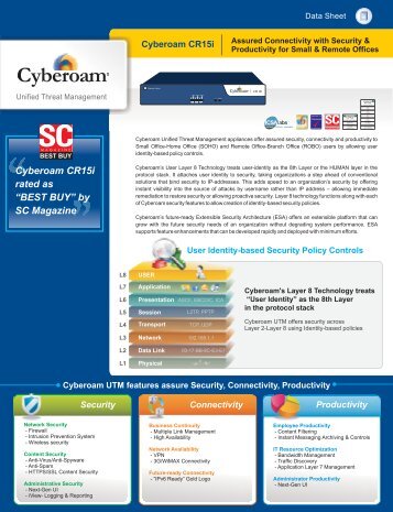 Cyberoam CR15i Datasheet - FirewallShop.com
