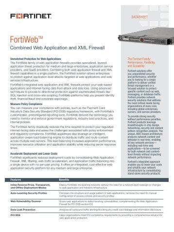 FortiWeb Datasheet - FirewallShop.com