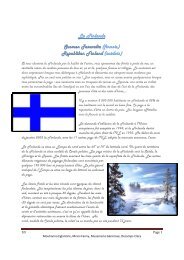 La Finlande Suomen Tasavalta (finnois) Republiken Finland (suÃ©dois)