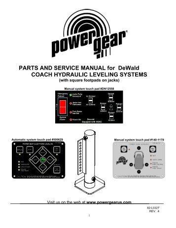 PARTS AND SERVICE MANUAL for DeWald COACH ... - Power Gear