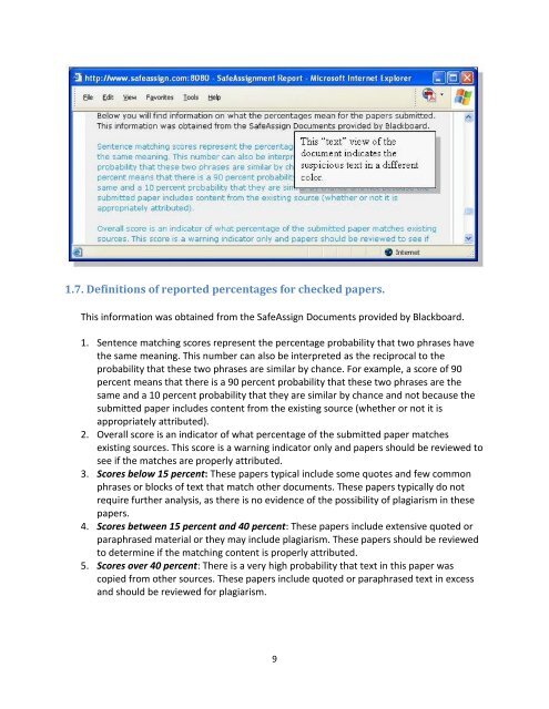 SafeAssign tool for Blackboard - The Petroleum Institute