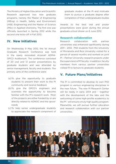 ANNUAL REPORT - The Petroleum Institute