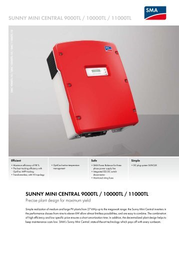 SMA Sunny Mini Central 9000TL /10000TL /11000TL - Solar360