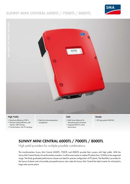 Sunny Mini Central 6000TL / 7000TL / 8000TL - Solar360