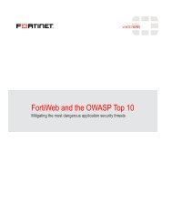 FortiWeb and the OWASP Top 10 - Unified Communications ...