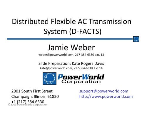 Distributed Flexible AC Transmission System (D ... - PowerWorld