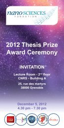 2012 Thesis Prize Award Ceremony - Fondation Nanosciences