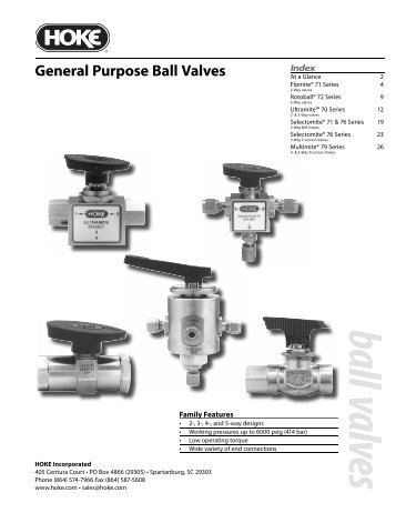 General Purpose Ball Valves at a Glance