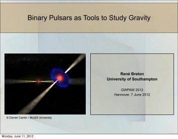 Testing Gravitational Theories with Pulsar Timing - gwpaw 2012