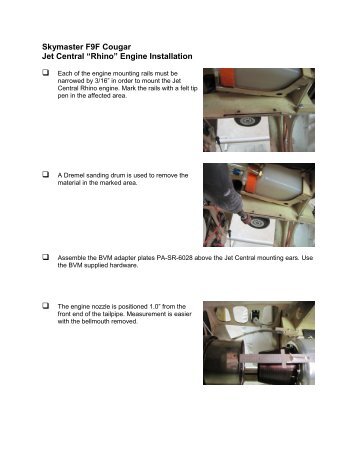 Skymaster F9F Cougar Jet Central âRhinoâ Engine Installation