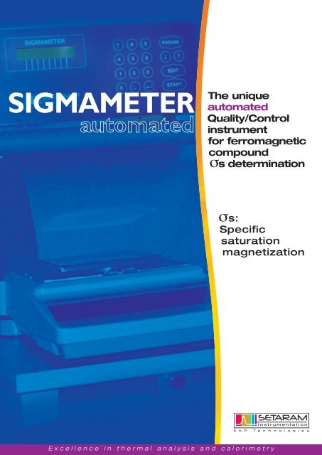 Brochure Sigmameter Ïs - EXPERTA
