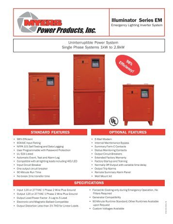 Illuminator EM Brochure PDF - Myers Power Products, Inc.