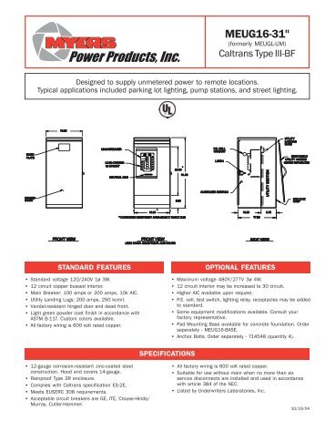 meug20-um-31 gf r1 - Myers Power Products, Inc.