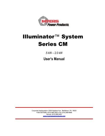 Series CM Users Manual PDF - Myers Power Products, Inc.