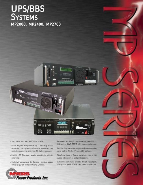 MP Series brochure NEW 2 - Myers Power Products, Inc.