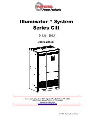 Series CIII Users Manual, 24-50kW PDF - Myers Power Products, Inc.
