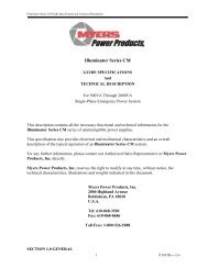 Illuminator Series CM - Myers Power Products, Inc.