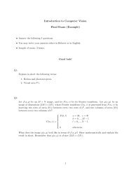 Introduction to Computer Vision Final Exam (Example)