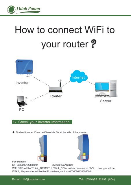 How to connect WiFi to your router - Thinkpower