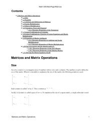 Matrices and Matrix Operations