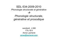 Phonologie structurale et gÃ©nÃ©rative - Lacheret