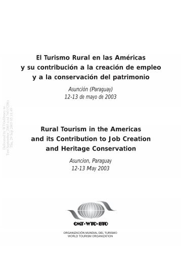 El Turismo Rural en las Américas y su contribución a la ... - IDESTUR