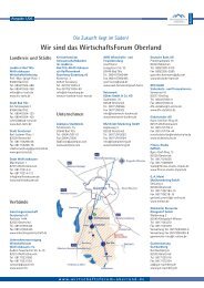 Wir sind das WirtschaftsForum Oberland