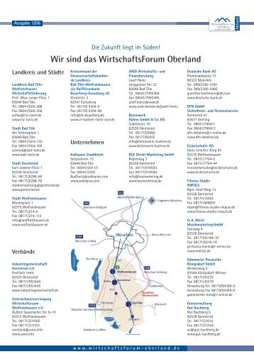 Wir sind das WirtschaftsForum Oberland