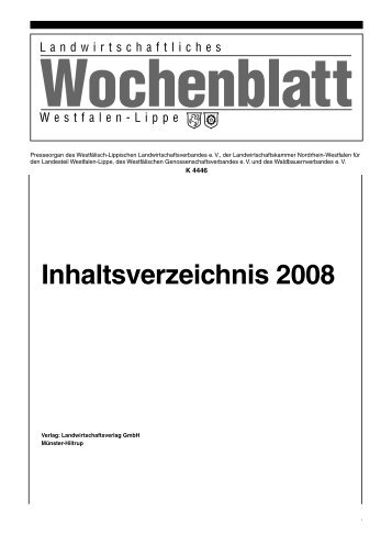 2008 - Landwirtschaftliches Wochenblatt Westfalen-Lippe