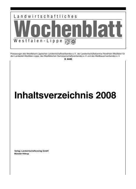 2008 - Landwirtschaftliches Wochenblatt Westfalen-Lippe