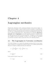 Chapter 4 Lagrangian mechanics - HMC Physics