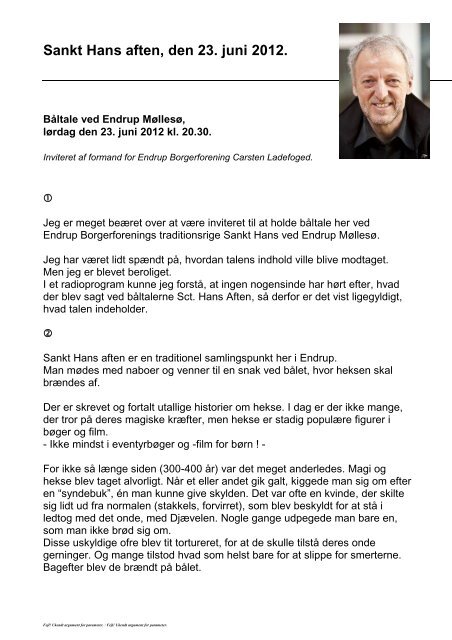 Sankt Hans aften, den 23. juni 2012. - Endrup