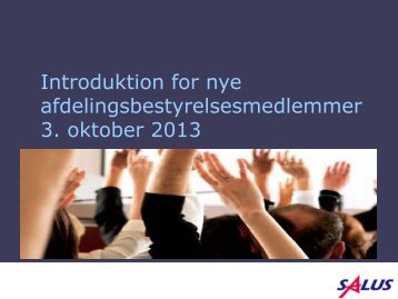 Materiale - Introduktion for nye afdelingsbestyrelsesmedlemmer