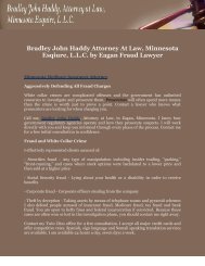 Bradley John Haddy Attorney At Law, Minnesota Esqiure, L.L.C. by Eagan Fraud Lawyer