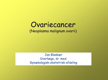 Ovariecancer (Neoplasma malignum ovarii)