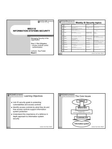 week 5 -controls - Information Management and Systems