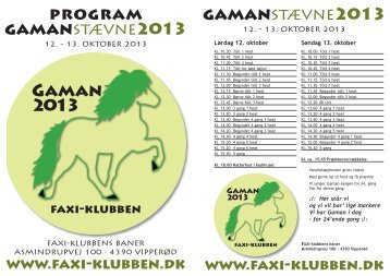 Program Gaman 2013 A4_Program Gaman 2006 - Faxi-klubben