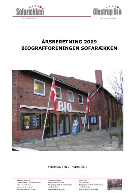 ÃRSBERETNING 2009 BIOGRAFFORENINGEN ... - Glostrup Bio