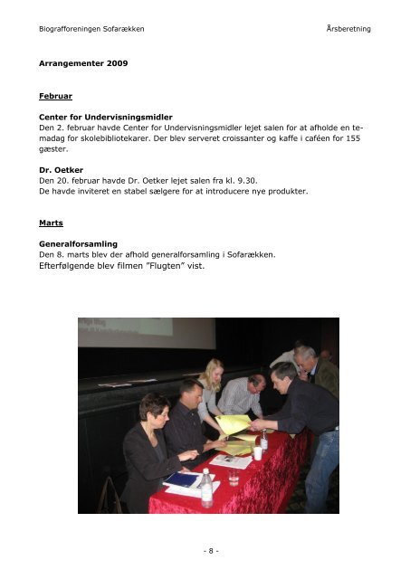 ÃRSBERETNING 2009 BIOGRAFFORENINGEN ... - Glostrup Bio